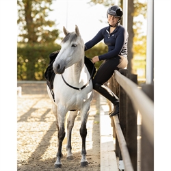 QHP Neck Rope LIBERTA - Læder Cordeo- Justerbar  - Hest og rytter